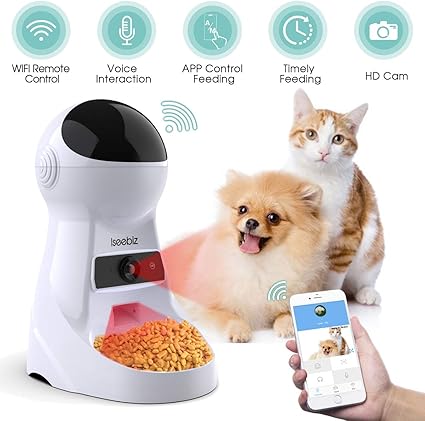 Amazon Com Iseebiz Automatic Pet Feeder With Camera 3l App