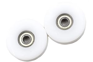 Preamer 2 PCS 50mm U Groove Nylon Ball Bearing Guide Pulley Wheels Roller Pulleys for Lifting for 6, 8,10mm Rope, 608zz Bearing