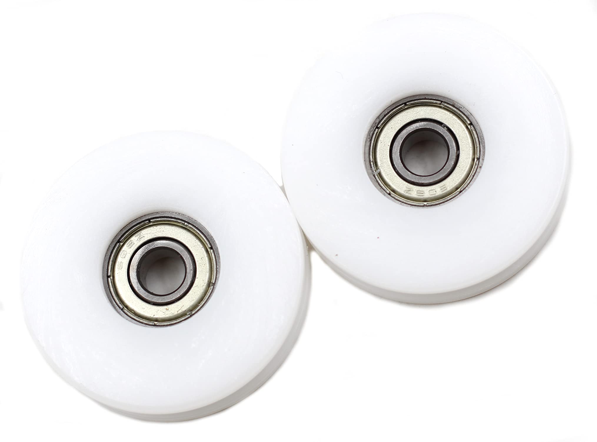 Preamer 2 PCS 50mm U Groove Nylon Ball Bearing Guide Pulley Wheels Roller Pulleys for Lifting for 6, 8,10mm Rope, 608zz Bearing