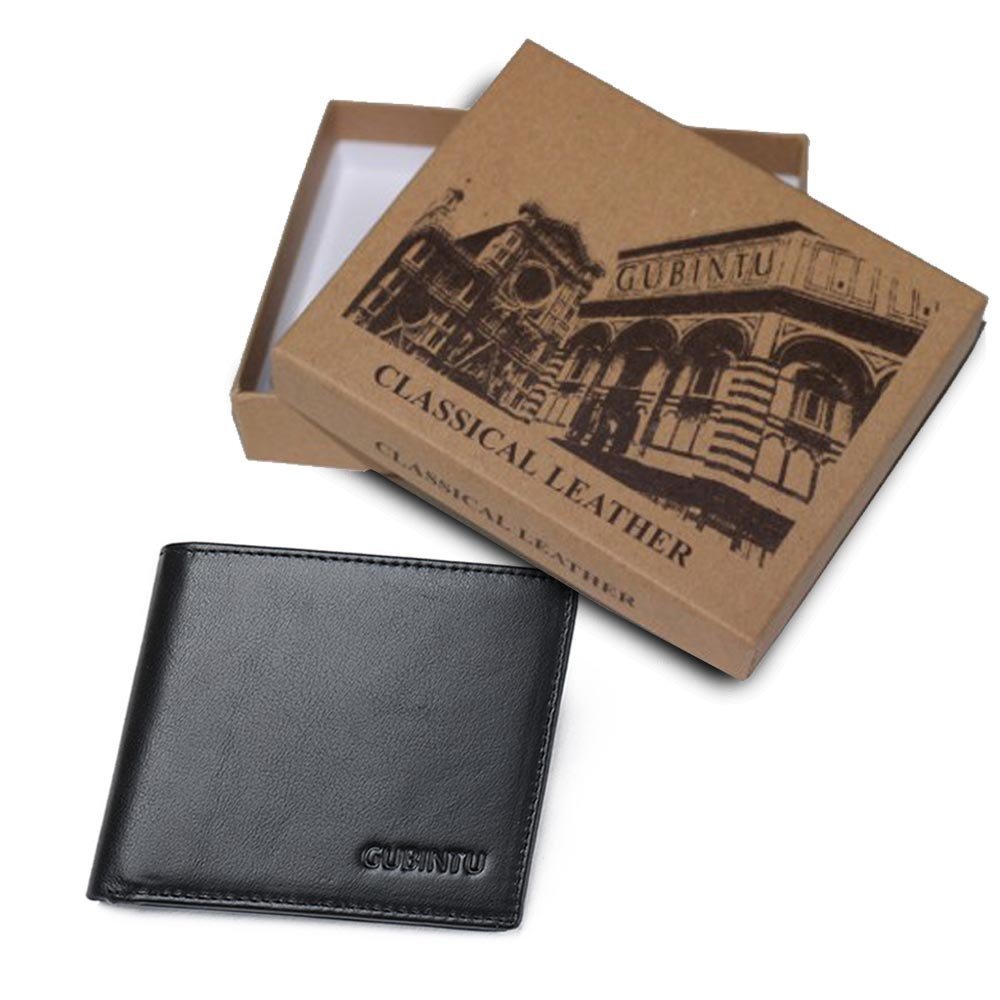 BAIGIO Slim RFID Blocking Leather Card Case Wallet Bifold Money Clip