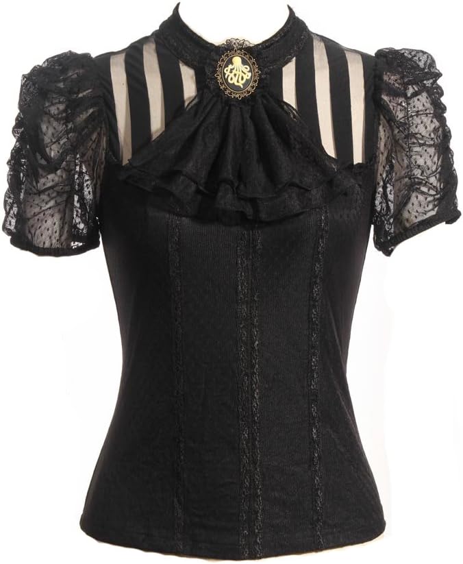 Steampunk Retro Punk Brocade Gothic Emo Womens Clothing Shopping Tee Shirt Tops