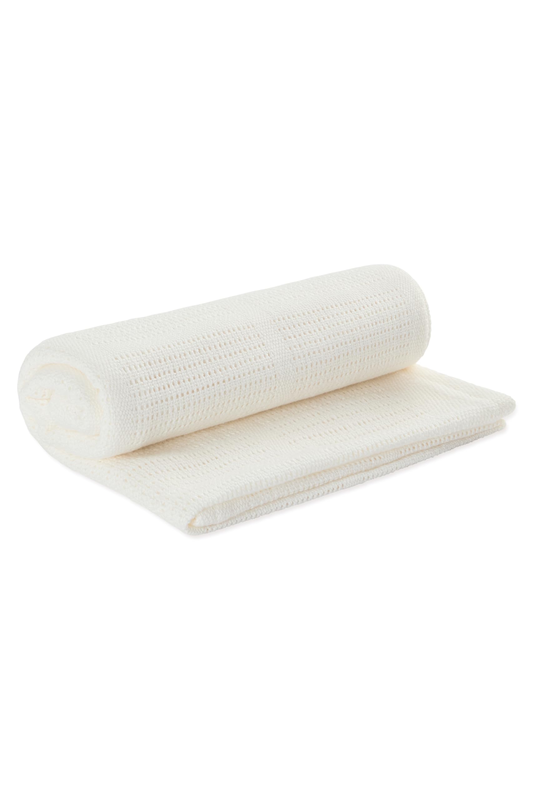 MORI Cellular Blanket White Organic Cotton Bamboo 70x100cm Lightweight Breathable for Newborn Durable Comfortable Swaddle Ideal for Cot Crib Moses Basket Pram or Travel