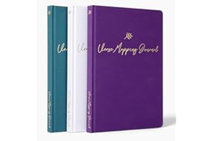 Graceful By Design Linen Bible Verse Mapping Journal - Premium Bible Study Journaling Kit (Deep Purple)