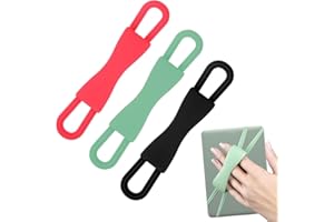 CAVLA 3 Pcs Hand Strap Holder for Kindle, Comfortable Tablet Handle Holder for Reading in Bed, Secure and Lightweight Grip Br