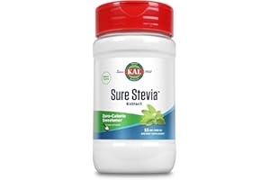 KAL Sure Stevia Extract Powder, Low Carb, Plant Based Stevia Sweetener, Great Taste, Zero Calories, Zero Sugar, Low Glycemic & Perfect for a Keto Diet, 60-Day Guarantee, Approx. 1820 Servings, 3.5oz