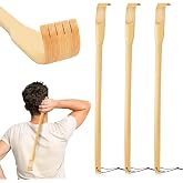 RENOOK Back Scratcher, 3 Pieces 16.5" Strong Sturdy Self-Massager Therapeutic Bamboo Wooden Back Scratchers for Scratching Itches, Best Gift for Pregnant Women and People Who Need Longer Hands.
