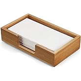 Acacia Wood Guest Towel Holder Tray for Bathroom, Napkin Holder for Bathroom, Disposable Paper Hand Towel Holder for Bathroom Accessories, Dinner Napkin Holder for Kitchen Table Party