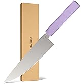Butterfork 8 Inch Chef Knife, AR-RPM9 Steel & Ergonomic Handle Cooking Knife, Ultra Sharp Professional Kitchen Knife with Oak Sheath, Gift for Home Chefs