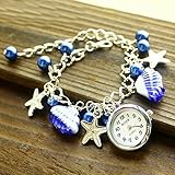 Shell Fashion Lady Stainless Steel 2014 Newest Women Style Jewelry Watch Dark Blue