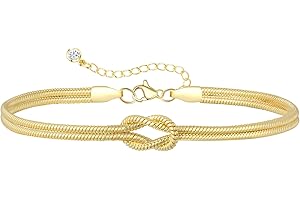KOHOTA Silver Gold Bracelets for Women Trendy 14K Gold Plated Bracelet for Women Non Tarnish Dainty Stackable Layered Chain Heart Pearl Knot Beaded Bracelets Stack Set Charm Mothers Day Jewelry Gifts