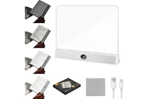 Book Light for Night Reading, Reading Light for Books in Bed, Rechargeable Flat Book Reading Light at Night, Rechargeable LED