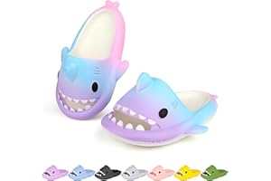 LUYOO Kids Shark Cloud Slides | Boys Girls Slip On Sandals | Toddler Beach Slippers | Youth Fish Flip Flops Pool Shower Shoes
