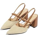 Lyngixko Block Heeled Sandals Pumps | Chunky Closed Toe Shoes for Women