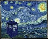 Doctor Who Starry Night Poster Large, Van Gogh Tardis on a Starry Night, 20 X 30