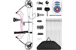 MOTION ZEUS Compound Bow Package for Youth & Adults,Beginners and Women,22.5"-30" Draw Length,10-50 Lbs Draw Weight,290fps,Limbs Made in USA,Hunting Bow Archery Set