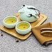 June Fox 8 Pcs Portable Travel Tea Set Vintage Chinese/Japanese Style Porcelain Handmade Kung Fu Tea Set with a Travel Bag (4 Cups)