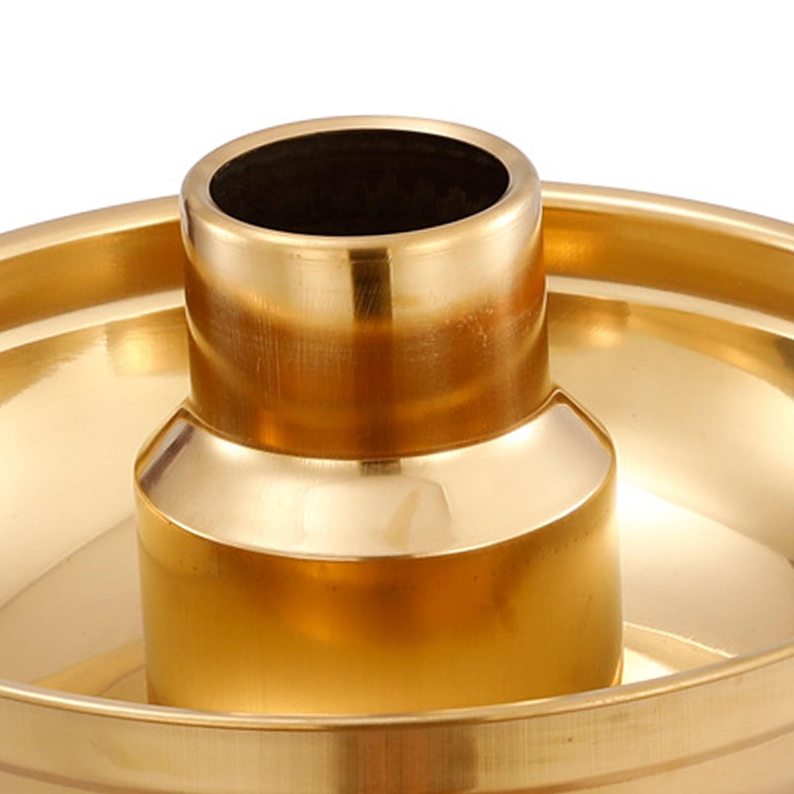 Stainless Steel Charcoal Dry Ice Hot Pots Chinese Beijing Charcoal Imitation Copper Dessert Hot Pot t for a Unique Cooking Experience and Dessert Display (Medium)