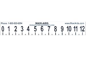 MAXIAIDS Large Print 12 inch Ruler with Braille Illustrated Alphabet on Reverse -not Tactile-Educational