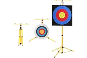 NATUMER Archery Target Stand for Backyard Targets Shooting ​Adjustable Foldable Adjustable Hanging Traditional EVA Straw Targets Stand Multi-Application Brackets