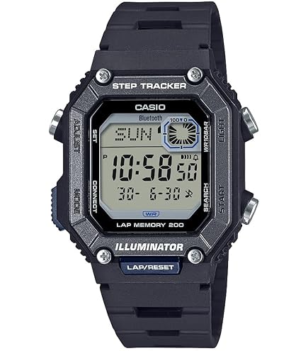 Amazon.com: Casio WS-1000H-1A Lap Memory Digital Mens Boys Watch