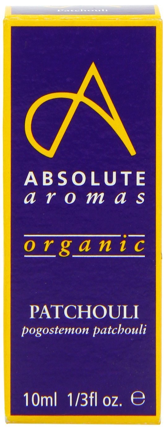 Absolute Aromas Organic Patchouli Essential Oil 10ml - 100% Pure, Natural, Undiluted, Vegan and Cruelty-Free - for use in a Diffuser and Aromatherapy