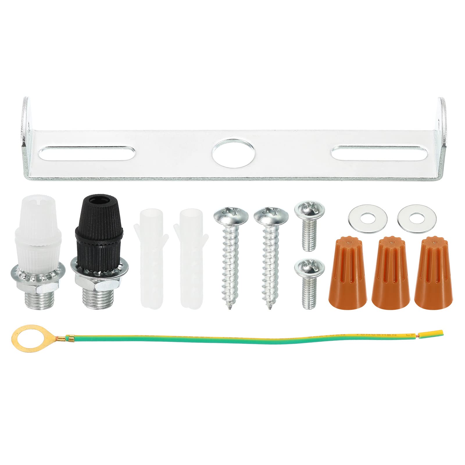 PATIKIL 105mm Ceiling Light Plate Kit, 1 Set Light Fixture Mounting Bracket Plate Steel Crossbar for Home Office Chandelier Lamp