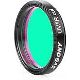 SVBONY UV IR Cut Telescope Filter 1.25", Blocks Red Ultraviolet | True Optical Quality Glass, Multi Coated Infra, Keep Planetary Images Sharp, for CCD Digital Telescope Astrophotography