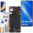 Screen Replacement for Samsung Galaxy A71 4G Incell, A715F A715F/DS A715W A715X LCD Display Touch Digitizer Assembly with Repair Part Tools(Black with Frame,Without Fingerprint,NOT for A71 5G)