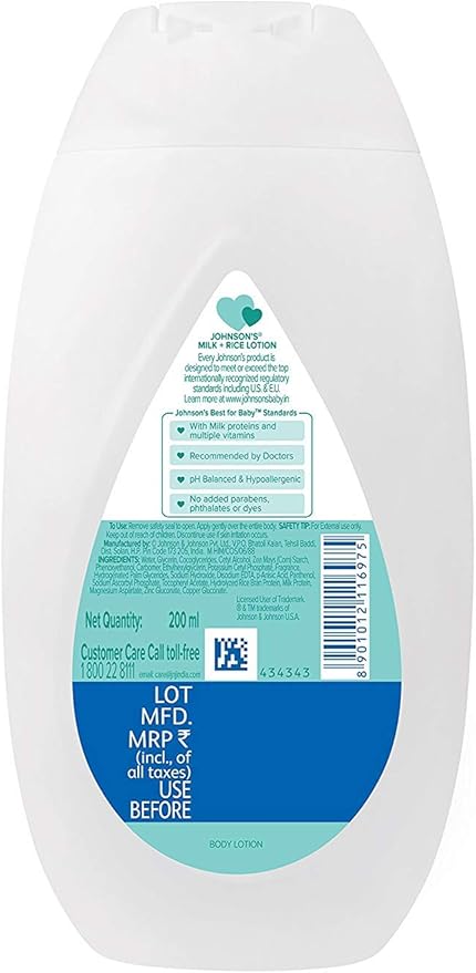 johnson and johnson milk lotion