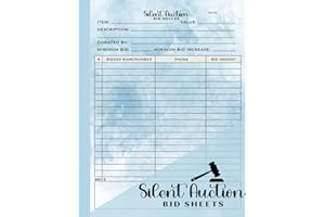 Silent Auction Bid Sheets: Organize and Track Bids with Professional Silent Auction Bid Sheets for Successful Fundraising | C