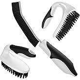 Cleangor Scrub Brush, Heavy Duty Scrubbing Brushes with Ergonomic Grip, Three Different Durable Brushes for Grout, Tile, Bath