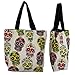 Shopper Tote Bag - Sugar Skull Illustrated, Eco-Friendly Reusable Multipurpose Canvas Grocery Bag
