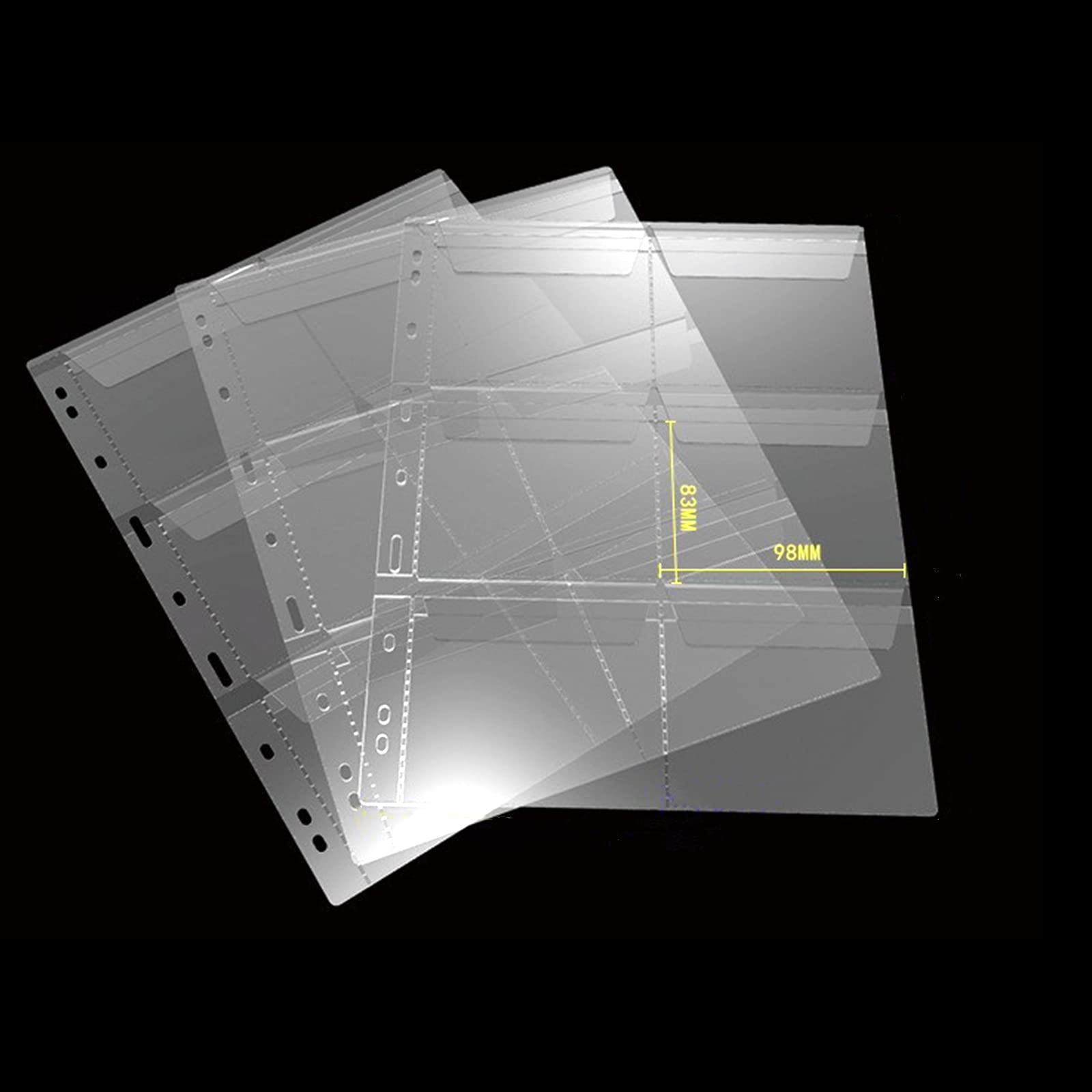 MUROAD 6-Pocket Coin Pages & Sleeves, Standard 9-Hole Coin Collecting Supplies (6 pockets x 10 sheets)