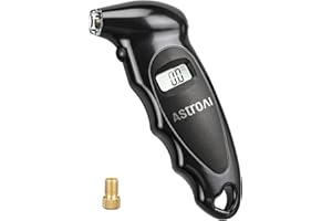 AstroAI Digital Tire Pressure Gauge with Replaceable AAA Batteries, 150 PSI 4 Settings Industrial Tire Gauge for Car Truck Bi