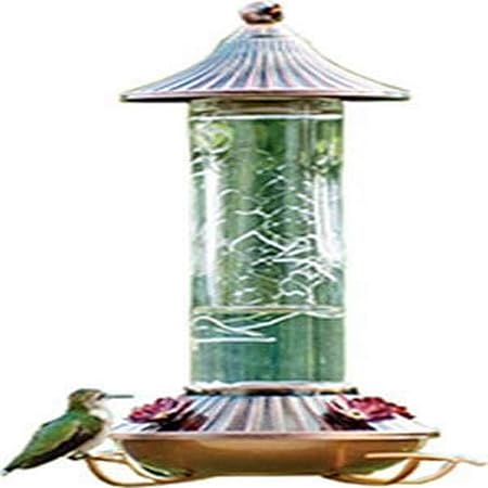 Amazon Com Audubon Na35240 Etched Glass Hummingbird Feeder 14