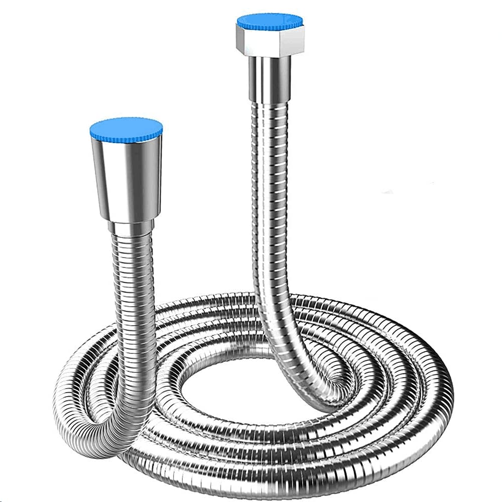 Shower Hose 1M / 1.5M / 2M / 3M / 4M / 5M Stainless Steel Extra Long Shower Head Hose, with Solid Brass Connector, Anti-Kink and Tangle Free. (1M)