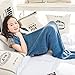 Berinfly Girls Crochet Mermaid Tail Blanket Knitting Handcraft for Kids, All Seasons Sleeping Bag Blanket(55.1