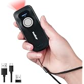 Sumicor Portable 2D Bluetooth Barcode Scanner, 1500mAh Rechargeable Battery with Level Indicator ＆ Volume Keys, 3-in-1 Bluetooth &amp; USB Wired &amp; 2.4G Wireless Mini QR Barcode Scanner