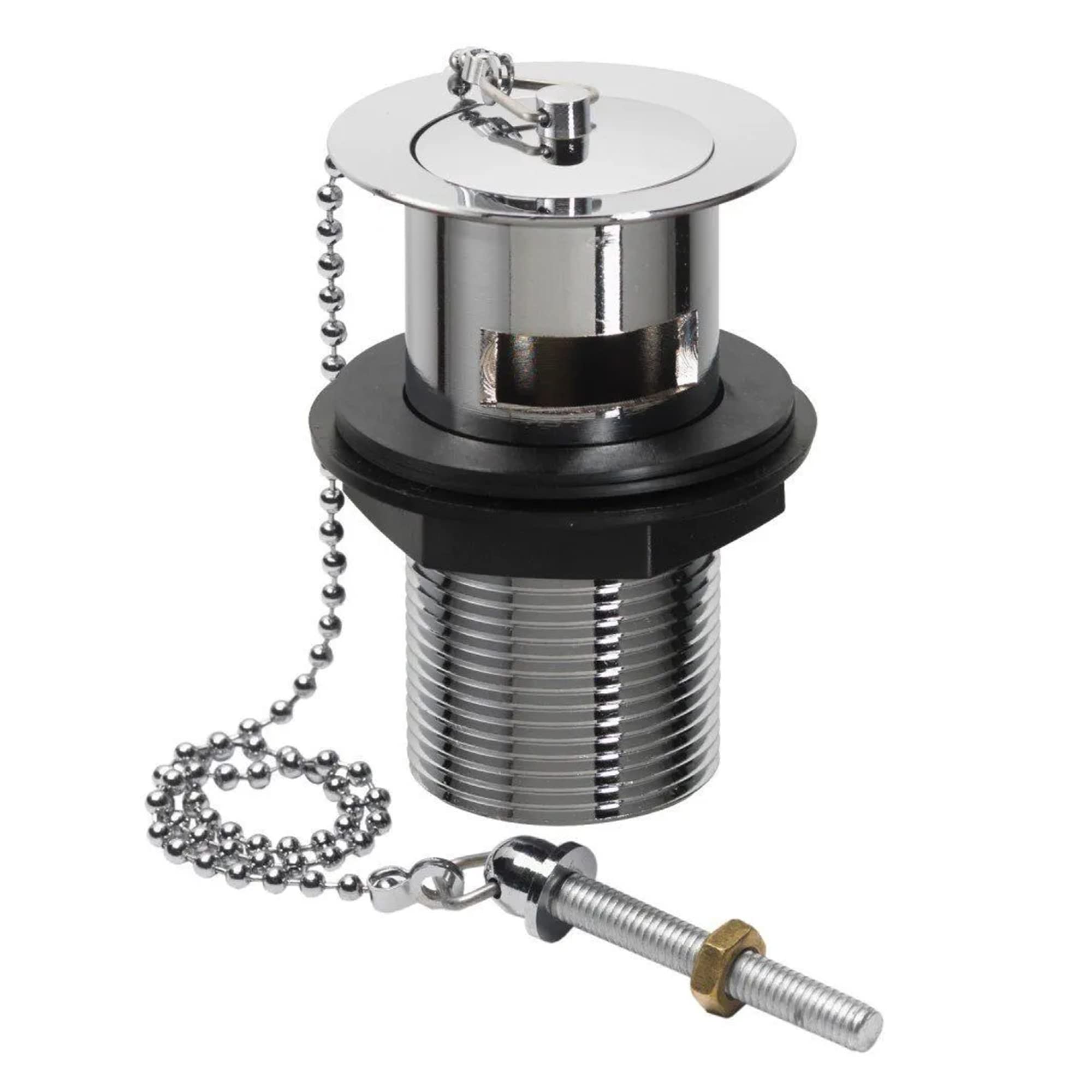 E-PLUMB Traditional Victorian Metal Sink Wash Basin Bathroom Slotted Waste Plug Chain