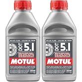 Motul DOT 5.1 Synthetic Brake Fluid &ndash; High Performance Non-Silicone Fluid for ABS, ESP &amp; Hydraulic Brake Systems with High Boiling Point Protection &ndash; 500ml (2 Pack)