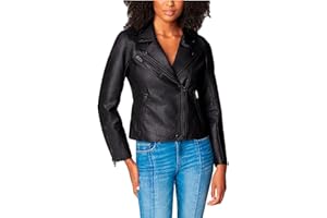 [BLANKNYC] womens Vegan Leather Moto Jacket