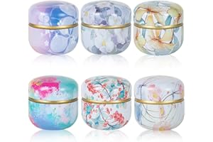 W M G WEMEGA Tea Tins For Loose Tea 6pack Tea Container WEMEGA Storage Tea Storage For Candy Chocolate Sugar Spices Herbs and Spices