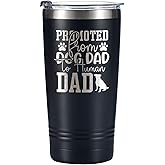 Onebttl Dog Dad to Human Dad New Dad Gifts, 1st First Father's Day Tumbler for Birthday, Christmas, Stainless Steel Travel Mug 20oz