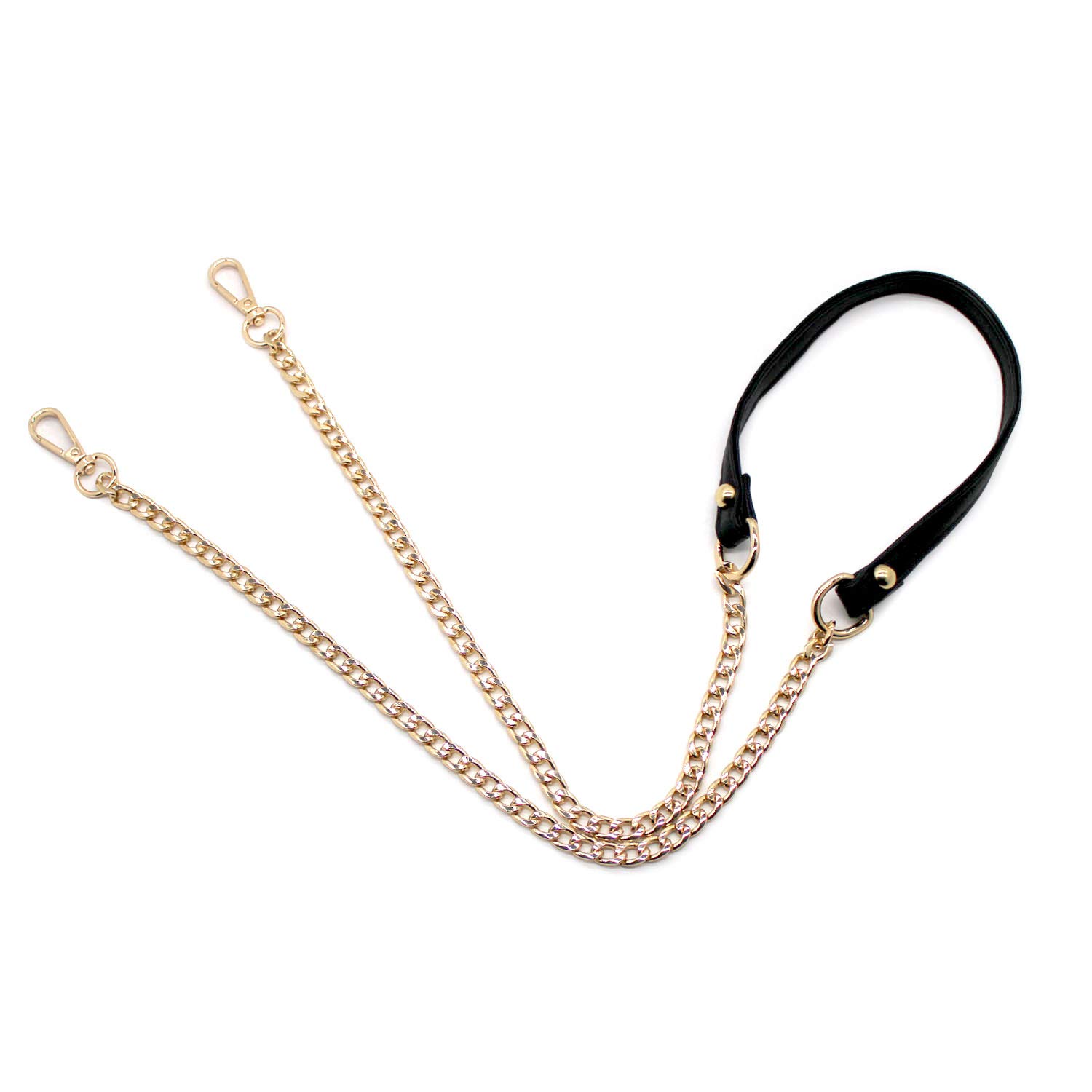 WJUAN PU Leather Chain Strap, Long Bag Chain Strap Length 120 cm Apply to Women Handbags Shoulder Bag Purses (Golden)
