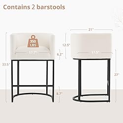 LUE BONA 27" H Counter Height Bar Stools Set of