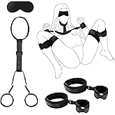 Sex Toys Bondage BDSM Restraints Set Sex Toy for Women Men Adjustable Sex Straps Neck to Wrist Cuffs Universal Buckle Locks W