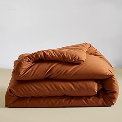 Luxlovery Rust Comforter Set California King Burnt