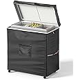 Fentiff Deep Freezer Cover, Waterproof Dustproof Chest Freezer Cover, Freezer Covers for Outside 7.0 Cubic Feet Chest Freezer All Season Protection, Top with Zipper to Open(35"L X 21"W X 33"H)