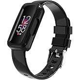 Watch Band Compatible with Fitbit Inspire 2 for Women Men, Clear Wristband with Built-in Protective Case Replacement for Fitbit Inspire/Inspire HR/Ace 2/Ace3