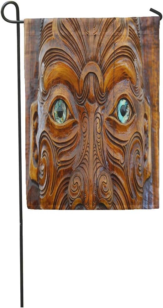 Tarolo Decoration Flag Culture Maori Zealand Pattern Thick Fabric Double Sided Home Garden Flag 12" W x 18" H